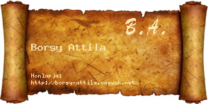Borsy Attila névjegykártya